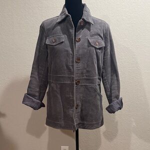 Listicle Charcoal Corduroy Utility Jacket